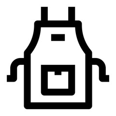 Apron Simple Line Icon. Single icon, line vector icon