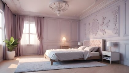 Photo interior modern design room 3d illustration;