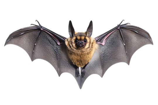 Black bat cartoon vector illustration for on transparent background - Powered by Adobe