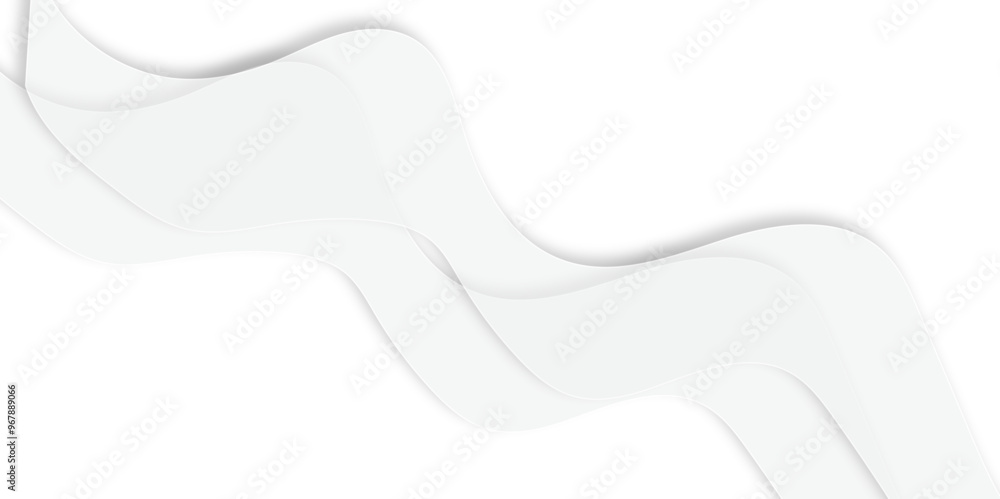 Poster abstract curve line white background. soft smooth lines curving to form a surface of light and white
