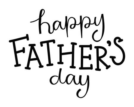 Png Happy Father's Day quote sticker typography, transparent background