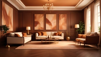 Photo interior modern design room 3d illustration;