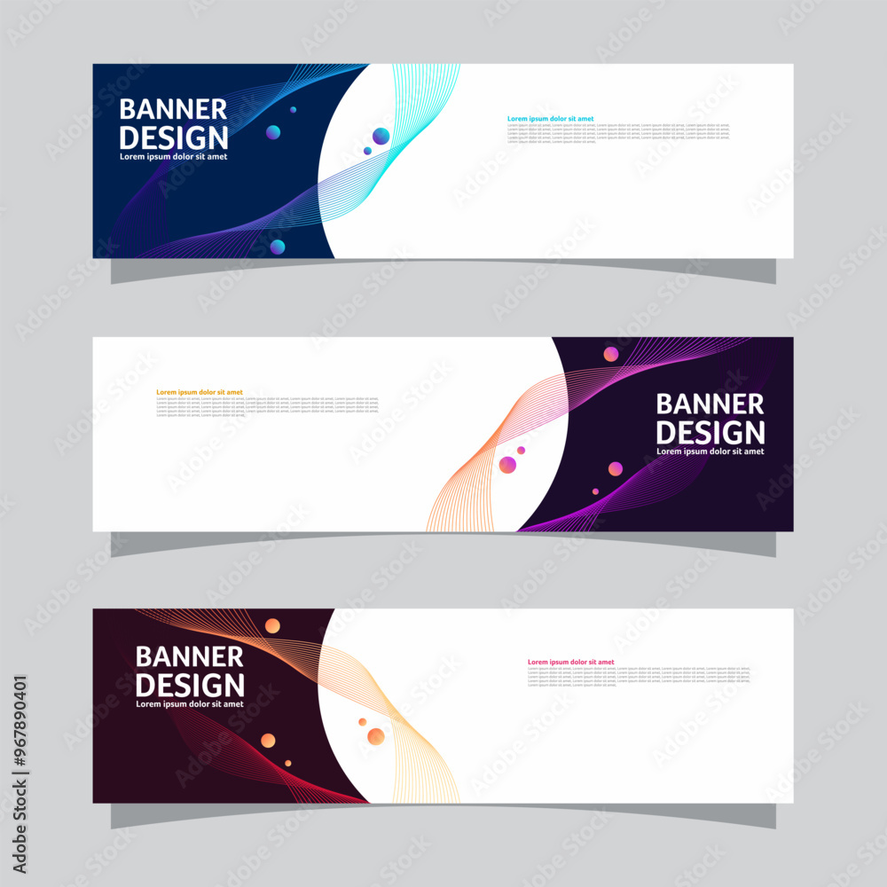 Canvas Prints vector set of landscape banner background design concept. colorful background business layout templa