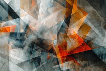 Abstract geometric artwork with layered textures