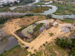 Cleaning of macrophytes from the lake