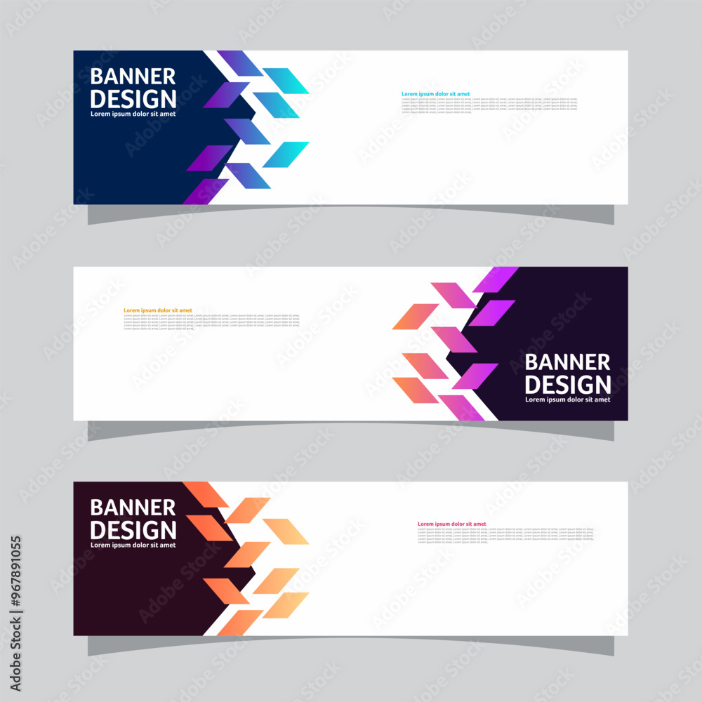 Canvas Prints vector set of landscape banner background design concept. colorful background business layout templa