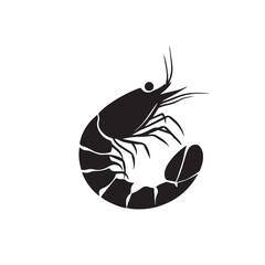 Shrimp in cartoon, doodle style . Image for t-shirt, web, mobile apps and ui. Isolated 2d vector illustration in logo, icon, sketch style, Eps 10, black and white. AI Generative