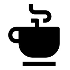 Obraz premium Cup Of Coffee Simple Glyph Icon. Single icon, glyph vector icon