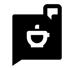 Bad Feedback Simple Glyph Icon. Single icon, glyph vector icon