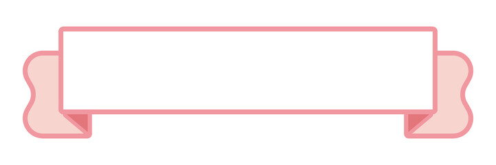 Obraz premium Pink ribbon banner badge png sticker, transparent background