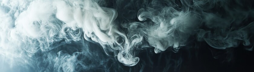 Abstract Swirling Smoke in a Dark Background