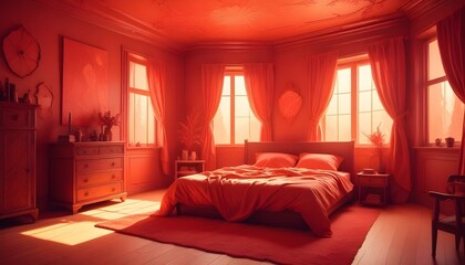 Photo interior modern design room 3d illustration;