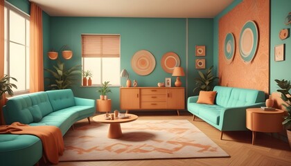 Photo interior modern design room 3d illustration;