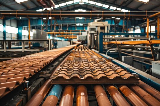 Metal roofing tile production line