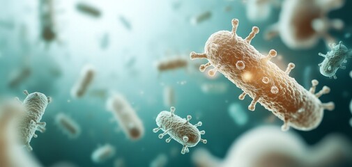 Fototapeta premium a virus structure showcasing the microbe responsible for monkey pox, illustrating its genetic composition and resistance mechanisms within the context of science, health, medicine, and infection