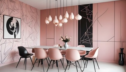 Photo interior modern design room 3d illustration;
