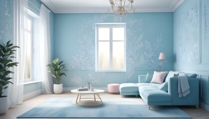 Fototapeta premium Photo interior modern design room 3d illustration;