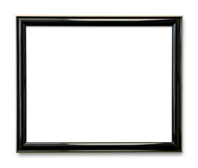 Black picture frame transparent png