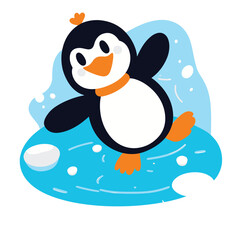 penguin with ice cream