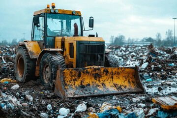 Waste landfill illustration created with Generative AI