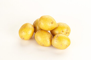 Raw young baby potato heap