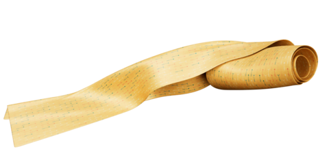 Gold fabric roll with arrow design,  Fashion, cloth, isolated on transparent background