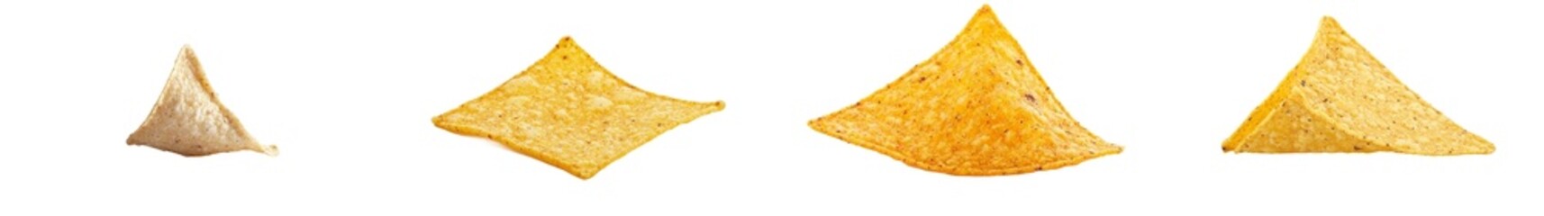 Fototapeta premium An isolated chip of nachos on a transparent or white background