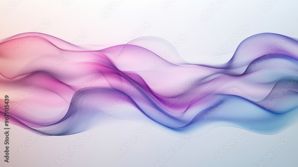 Poster serene wave patterns in transparent abstract background evoke creativity and harmony