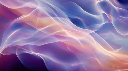 Fototapeta premium Fluid Wave Pattern on Transparent Abstract Background with Colorful Ripples - Serene Spectrum Motion Design