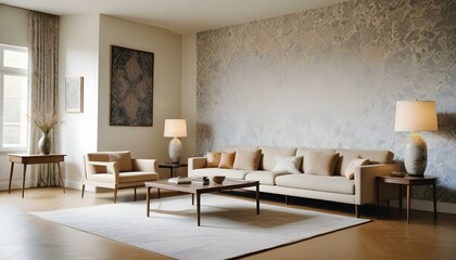 Photo interior modern design room 3d illustration;