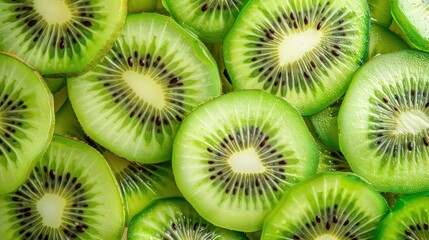 The Sliced Fresh Kiwi Fruit