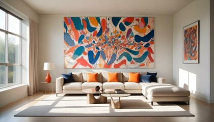 Photo interior modern design room 3d illustration;