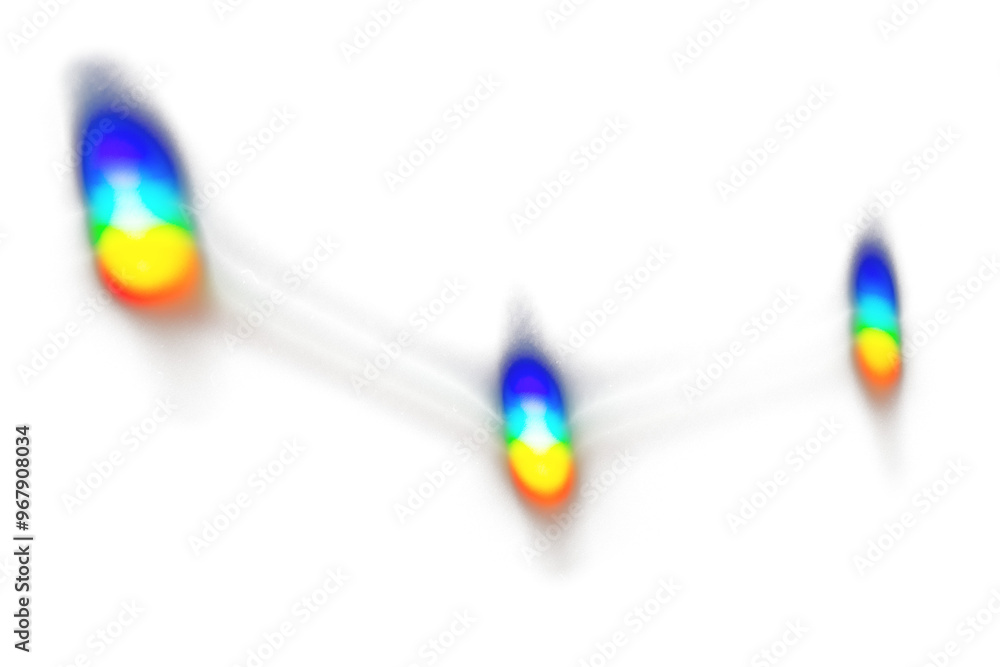 Poster light leak effect design element set