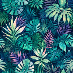 Tropical Leaf Pattern Background