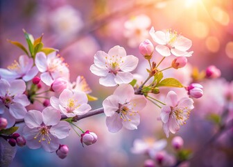 Obraz premium soft focus macro blooming flowers peaceful