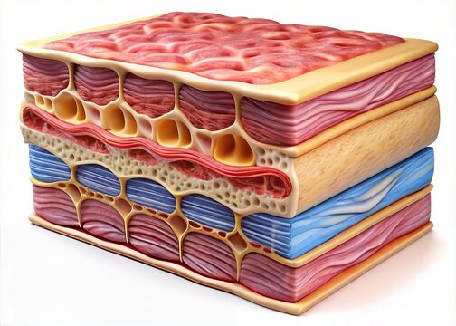 soft tissues muscles connective tissue layer