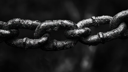 Closeup of a Rusty Chain