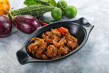 Asian cuisine - prawn in chili sauce