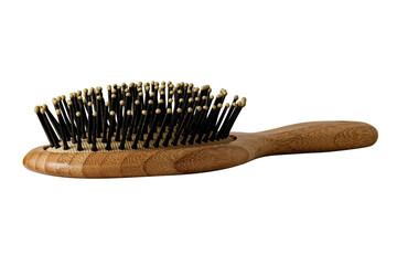 Wooden hairbrush png sticker, transparent background