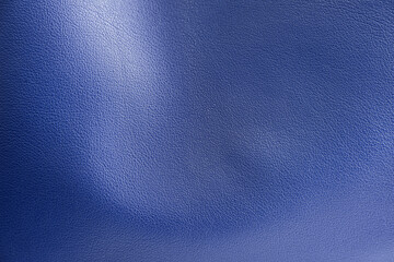 Blue leather, closeup view of material texture