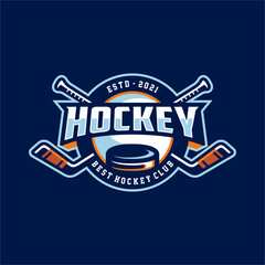 Vector Hockey logo and badge on dark background