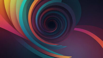 Obraz premium Bright Futuristic Gradient Spiral, Vibrant and Dynamic Design
