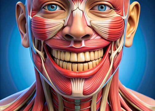 structure of masticatory muscles smile lines