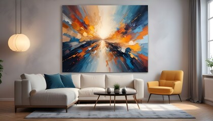 Photo interior modern design room 3d illustration;