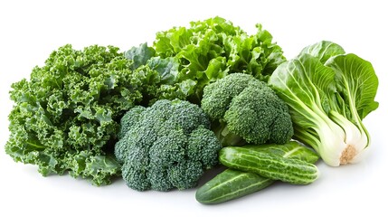 A variety of fresh vegetables arranged together.
