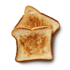 Two slices of toasted bread stacked together.