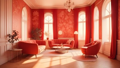 Photo interior modern design room 3d illustration;