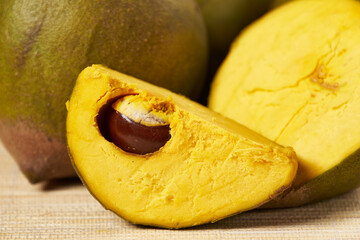 Delicious fruit of lucuma to prepare a delicious juice or a creamy ice cream