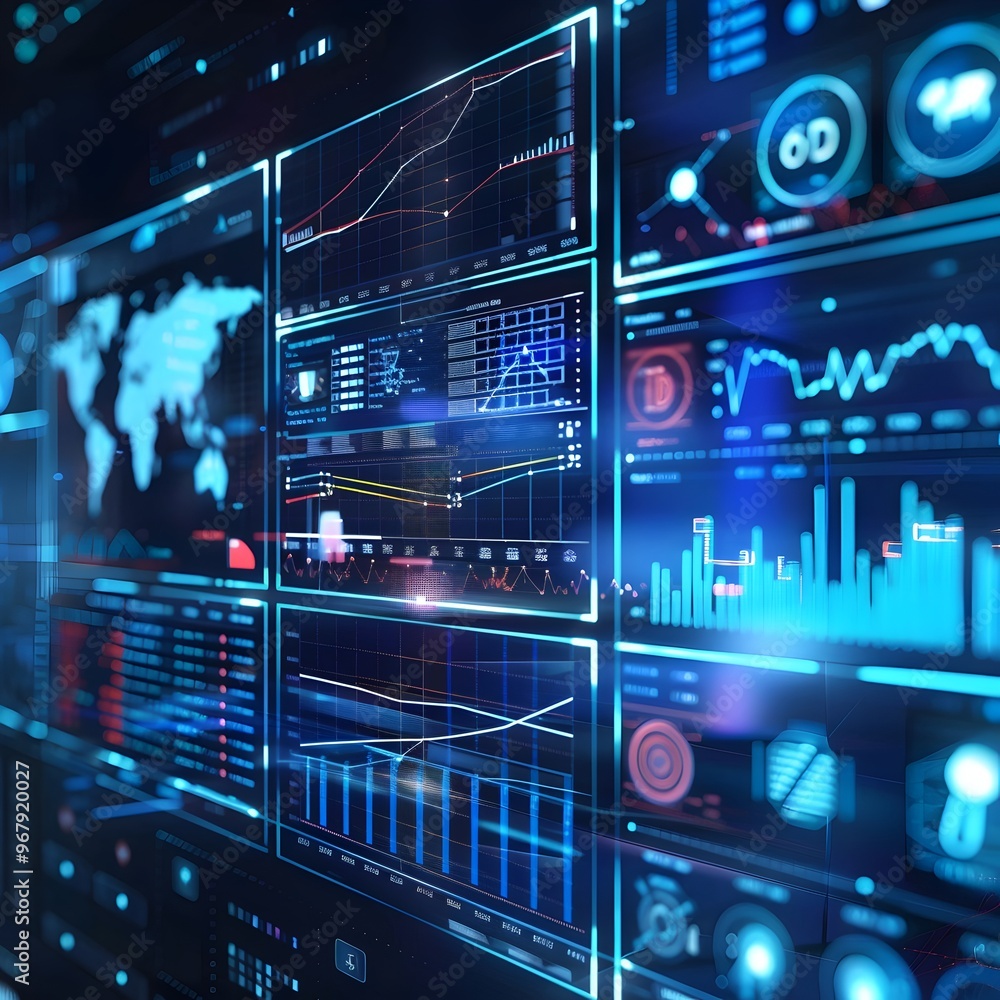Poster data analytics platform visualizing patient trends and outcomes for clinical research and digital he