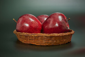 Red apple, striking fruit with an intense color and extraordinary flavor.
